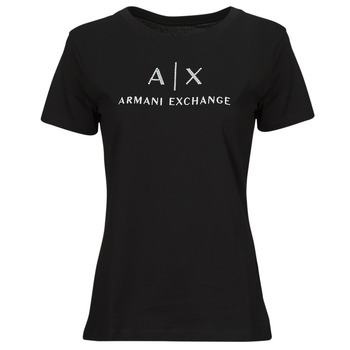 Υφασμάτινα Γυναίκα T-shirt με κοντά μανίκια Armani Exchange 3DYTAF Black