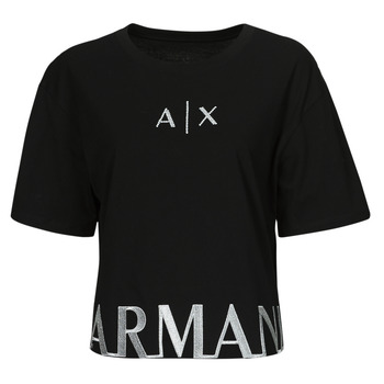 Υφασμάτινα Γυναίκα T-shirt με κοντά μανίκια Armani Exchange 3DYTAG Black / Silver