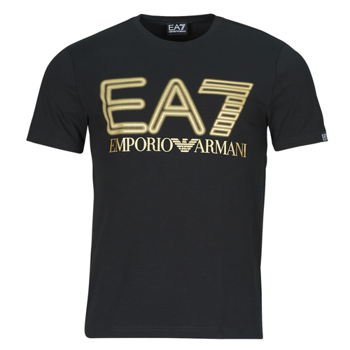 Υφασμάτινα Άνδρας T-shirt με κοντά μανίκια Emporio Armani EA7 TSHIRT 3DPT37 Black
