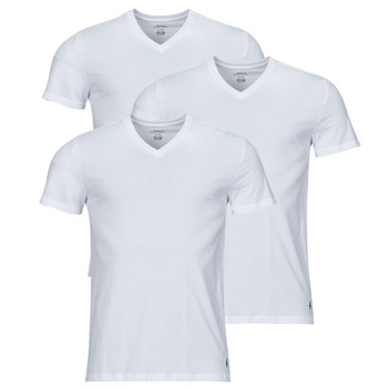 Υφασμάτινα Άνδρας T-shirt με κοντά μανίκια Polo Ralph Lauren S / S V-NECK-3 PACK-V-NECK UNDERSHIRT Άσπρο / Άσπρο / Άσπρο