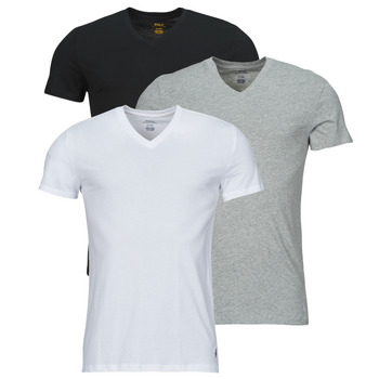 Υφασμάτινα Άνδρας T-shirt με κοντά μανίκια Polo Ralph Lauren S / S V-NECK-3 PACK-V-NECK UNDERSHIRT Black / Grey / Άσπρο