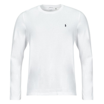 Υφασμάτινα Μπλουζάκια με μακριά μανίκια Polo Ralph Lauren LS CREW NECK Άσπρο