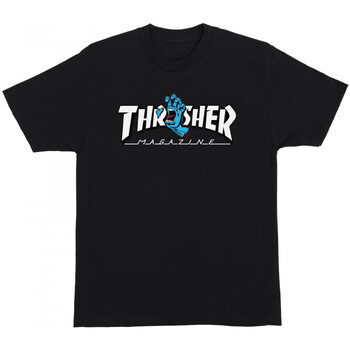 Υφασμάτινα Άνδρας T-shirts & Μπλούζες Santa Cruz T-shirt thrasher screaming logo ss Black