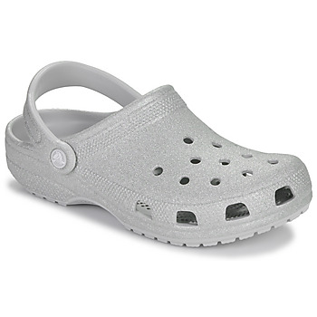 Παπούτσια Γυναίκα Σαμπό Crocs Classic Glitter Clog Silver