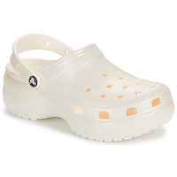 Παπούτσια Γυναίκα Σαμπό Crocs Classic Platform Glitter ClogW Beige / Glitter