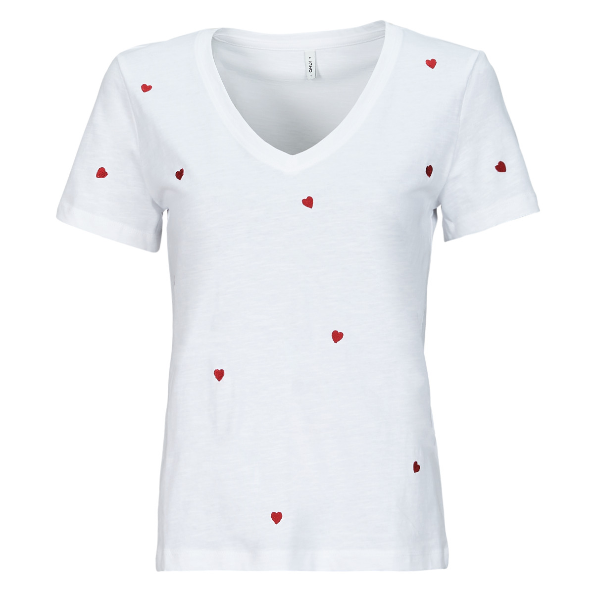 Υφασμάτινα Γυναίκα T-shirt με κοντά μανίκια Only ONLKETTY Άσπρο