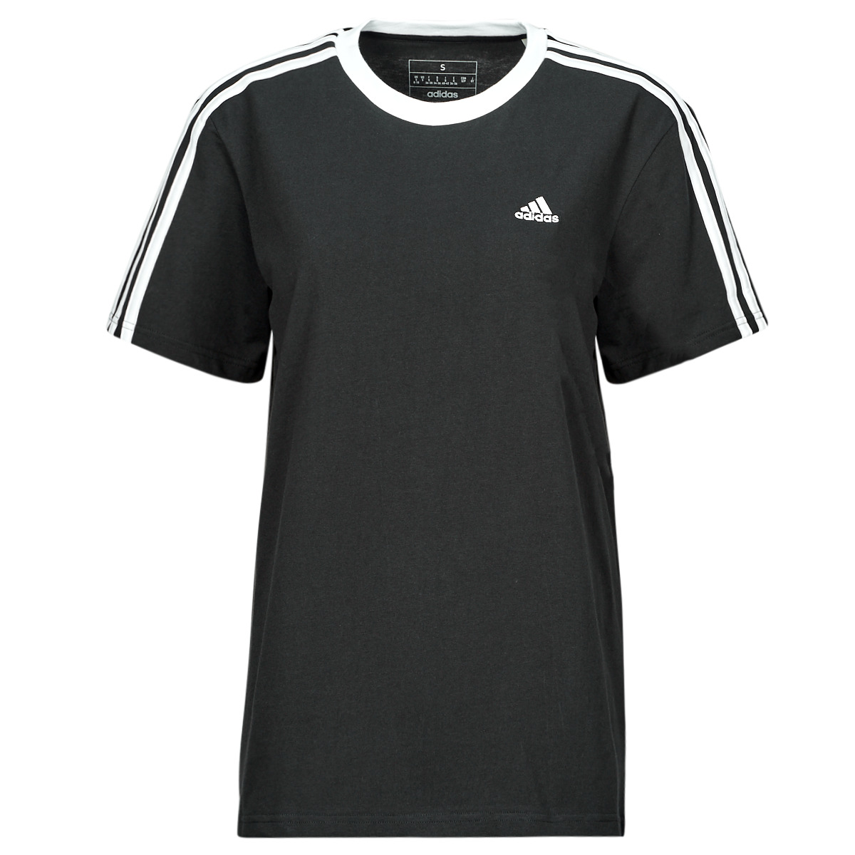 Υφασμάτινα Γυναίκα T-shirt με κοντά μανίκια Adidas Sportswear W 3S BF T Black / Άσπρο