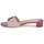 Παπούτσια Γυναίκα Τσόκαρα Lauren Ralph Lauren FAY LOGO-SANDALS-FLAT SANDAL Violet / Beige