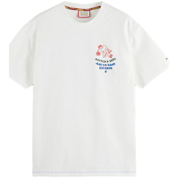 Υφασμάτινα Άνδρας T-shirt με κοντά μανίκια Scotch & Soda CROSS STITCH ARTWORK RELAXED FIT T-SHIRT MEN SCOTCH & SODA ΚΟΚΚΙΝΟ- ΛΕΥΚΟ- ΠΡΑΣΙΝΟ