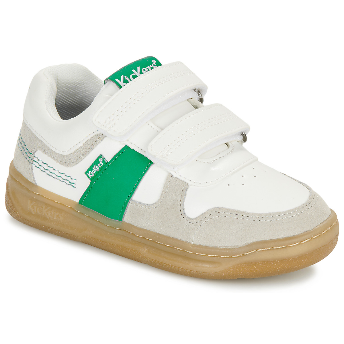 Παπούτσια Αγόρι Χαμηλά Sneakers Kickers KALIDO Άσπρο / Grey / Green
