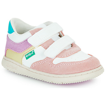Παπούτσια Κορίτσι Χαμηλά Sneakers Kickers KICKMOTION Beige / Ροζ / Yellow