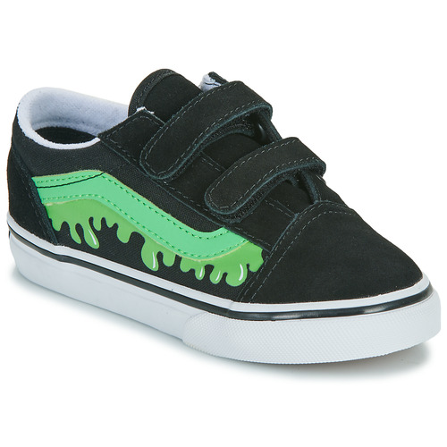 Παπούτσια Παιδί Χαμηλά Sneakers Vans Old Skool V GLOW SLIME BLACK/GREEN Black / Green