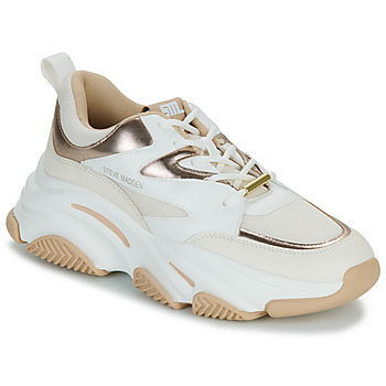 Παπούτσια Γυναίκα Χαμηλά Sneakers Steve Madden PROGRESSIVE Κρεμ / Ροζ / Χρυσο