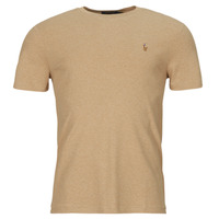 Υφασμάτινα Άνδρας T-shirt με κοντά μανίκια Polo Ralph Lauren T-SHIRT AJUSTE COL ROND EN PIMA COTON Beige