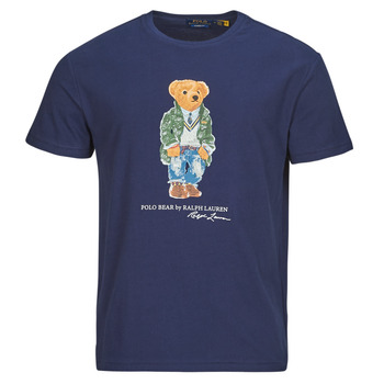 Υφασμάτινα Άνδρας T-shirt με κοντά μανίκια Polo Ralph Lauren T-SHIRT POLO BEAR AJUSTE EN COTON Marine