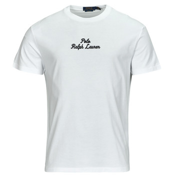 Υφασμάτινα Άνδρας T-shirt με κοντά μανίκια Polo Ralph Lauren T-SHIRT AJUSTE EN COTON POLO RALPH LAUREN CENTER Άσπρο / Ασπρό