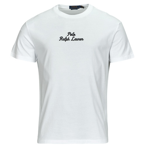 Υφασμάτινα Άνδρας T-shirt με κοντά μανίκια Polo Ralph Lauren T-SHIRT AJUSTE EN COTON POLO RALPH LAUREN CENTER Άσπρο