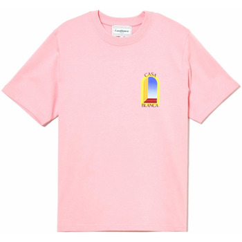 Υφασμάτινα Άνδρας T-shirt με κοντά μανίκια Casablanca MS23-JTS-001-19 Ροζ