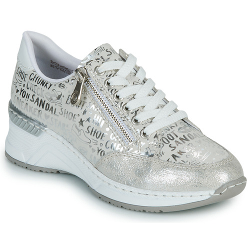 Παπούτσια Γυναίκα Χαμηλά Sneakers Rieker  Άσπρο / Silver