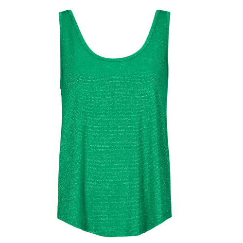 Υφασμάτινα Γυναίκα Αμάνικα / T-shirts χωρίς μανίκια Pieces PCBILLO TANK TOP LUREX Green