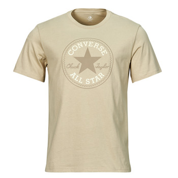 Υφασμάτινα T-shirt με κοντά μανίκια Converse CHUCK PATCH TEE BEACH STONE / WHITE Beige