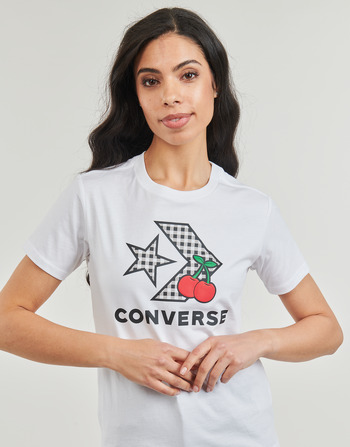 Converse CHERRY STAR CHEVRON INFILL TEE WHITE Άσπρο
