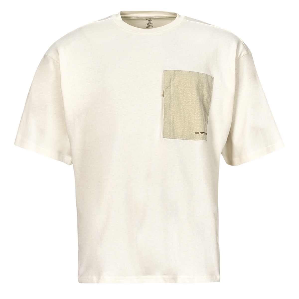 Converse  T-shirt με κοντά μανίκια Converse WORDMARK OVERSIZED KNIT TOP TEE EGRET