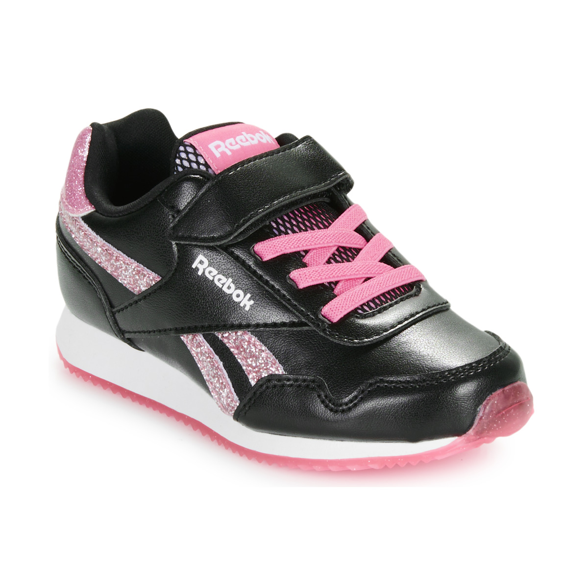 Παπούτσια Κορίτσι Χαμηλά Sneakers Reebok Classic REEBOK ROYAL CL JOG 3.0 1V Black / Ροζ / Glitter