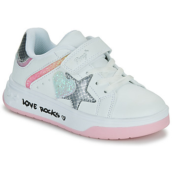 Παπούτσια Κορίτσι Χαμηλά Sneakers Primigi B&G GLAM Άσπρο / Ροζ / Silver