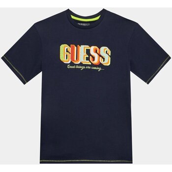 Υφασμάτινα Παιδί T-shirts & Μπλούζες Guess L3YI08 K8HM4 Μπλέ