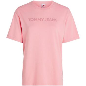 Υφασμάτινα Γυναίκα T-shirt με κοντά μανίκια Tommy Hilfiger  Ροζ