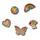 Αξεσουάρ Accessoires Υποδήματα Crocs JIBBITZ Rainbow Elvtd Festival 5 Pack Gold / Multicolour