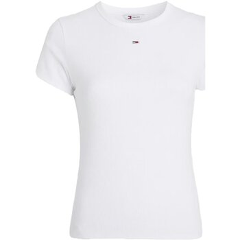 Υφασμάτινα Γυναίκα T-shirts & Μπλούζες Tommy Jeans DW0DW17383 Άσπρο