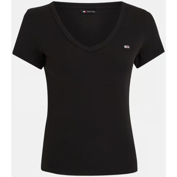 Υφασμάτινα Γυναίκα T-shirts & Μπλούζες Tommy Jeans DW0DW17385 Black