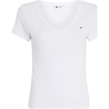 Υφασμάτινα Γυναίκα T-shirts & Μπλούζες Tommy Jeans DW0DW17385 Άσπρο