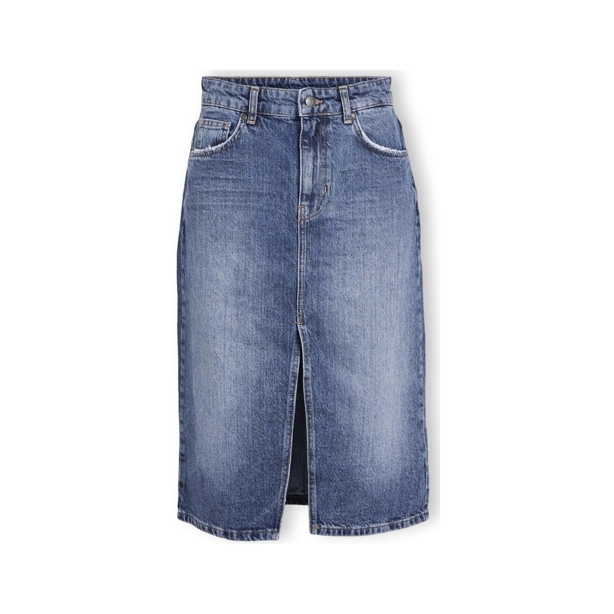 Object  Κοντές Φούστες Object Noos Harlow Midi Skirt - Medium Blue Denim