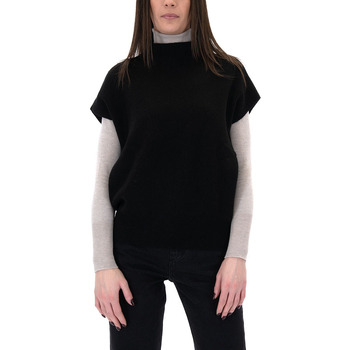 Υφασμάτινα Γυναίκα Μπλουζάκια με μακριά μανίκια Matchbox KNIT SLEEVELESS BLOUSE WOMEN ΜΑΥΡΟ