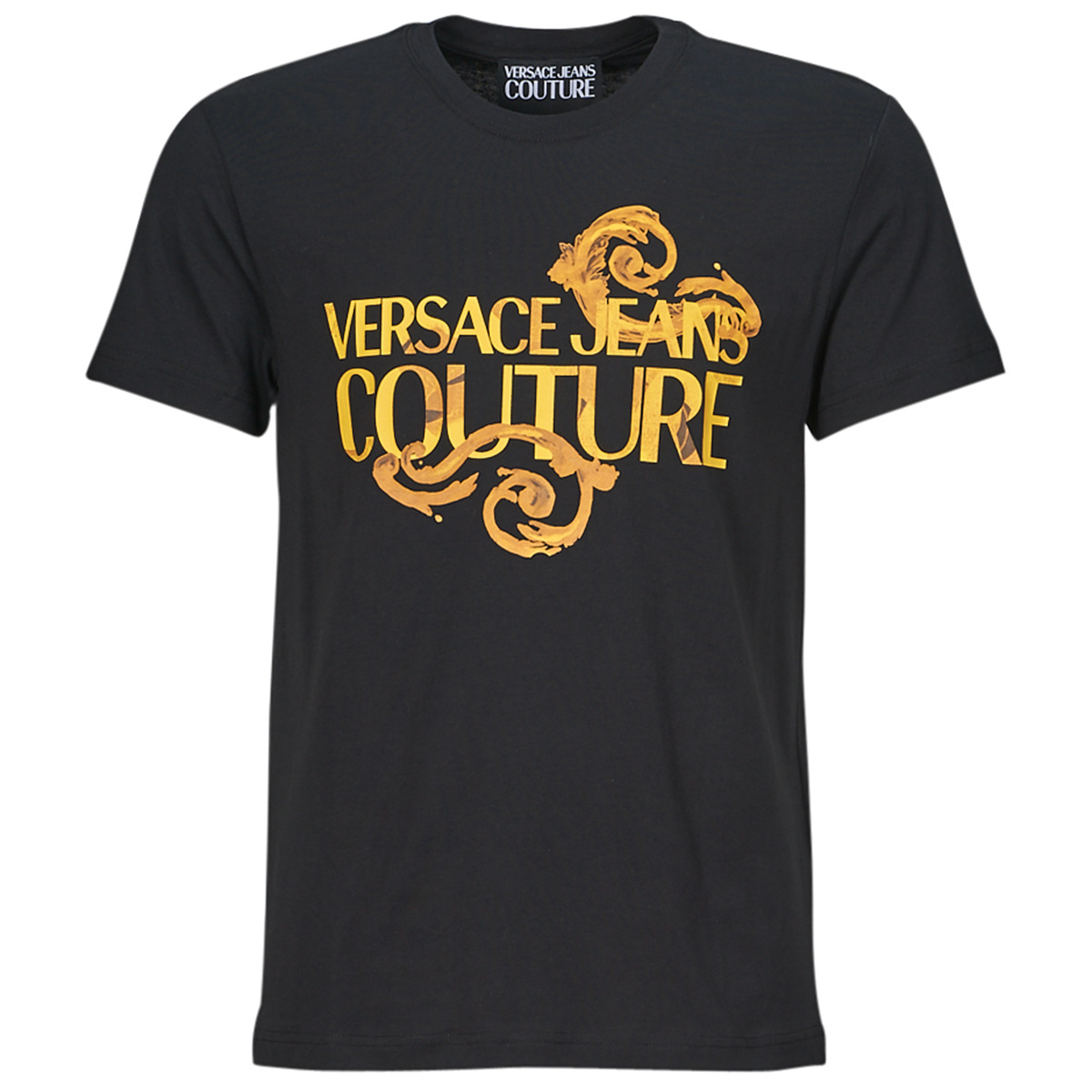 Υφασμάτινα Άνδρας T-shirt με κοντά μανίκια Versace Jeans Couture 76GAHG00 Black / Gold