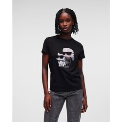 Υφασμάτινα Γυναίκα T-shirts & Μπλούζες Karl Lagerfeld 230W1772 IKONIK 2 0 Black