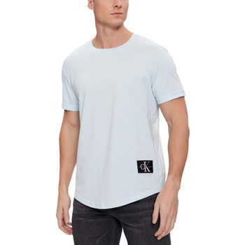 Υφασμάτινα Άνδρας T-shirt με κοντά μανίκια Calvin Klein Jeans BADGE TURN UP SLEEVE BLOUSE MEN ΣΙΕΛ