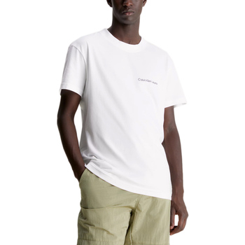 Υφασμάτινα Άνδρας T-shirt με κοντά μανίκια Calvin Klein Jeans INSTITUTIONAL T-SHIRT MEN ΛΕΥΚΟ