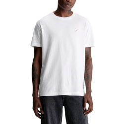 Υφασμάτινα Άνδρας T-shirt με κοντά μανίκια Calvin Klein Jeans LOGO EMBRO BADGE T-SHIRT MEN ΛΕΥΚΟ