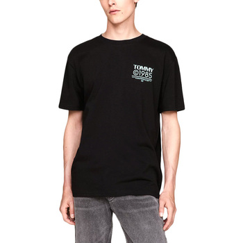 Υφασμάτινα Άνδρας T-shirt με κοντά μανίκια Tommy Hilfiger TOMMY JEANS 1985 BACK LOGO REGULAR FIT T-SHIRT MEN ΜΑΥΡΟ- ΣΙΕΛ