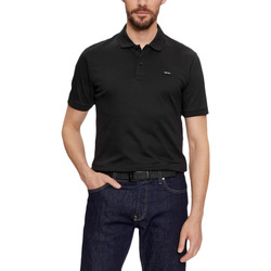 Υφασμάτινα Άνδρας T-shirt με κοντά μανίκια Calvin Klein Jeans SMOOTH COTTON SLIM FIT POLO T-SHIRT MEN ΜΑΥΡΟ