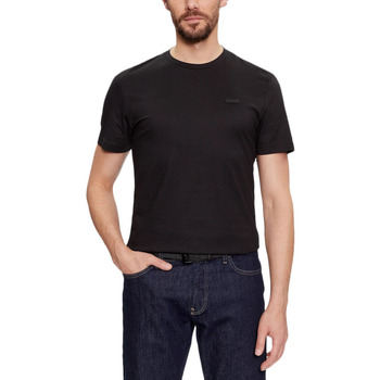 Υφασμάτινα Άνδρας T-shirt με κοντά μανίκια Calvin Klein Jeans SMOOTH COTTON T-SHIRT MEN ΜΑΥΡΟ