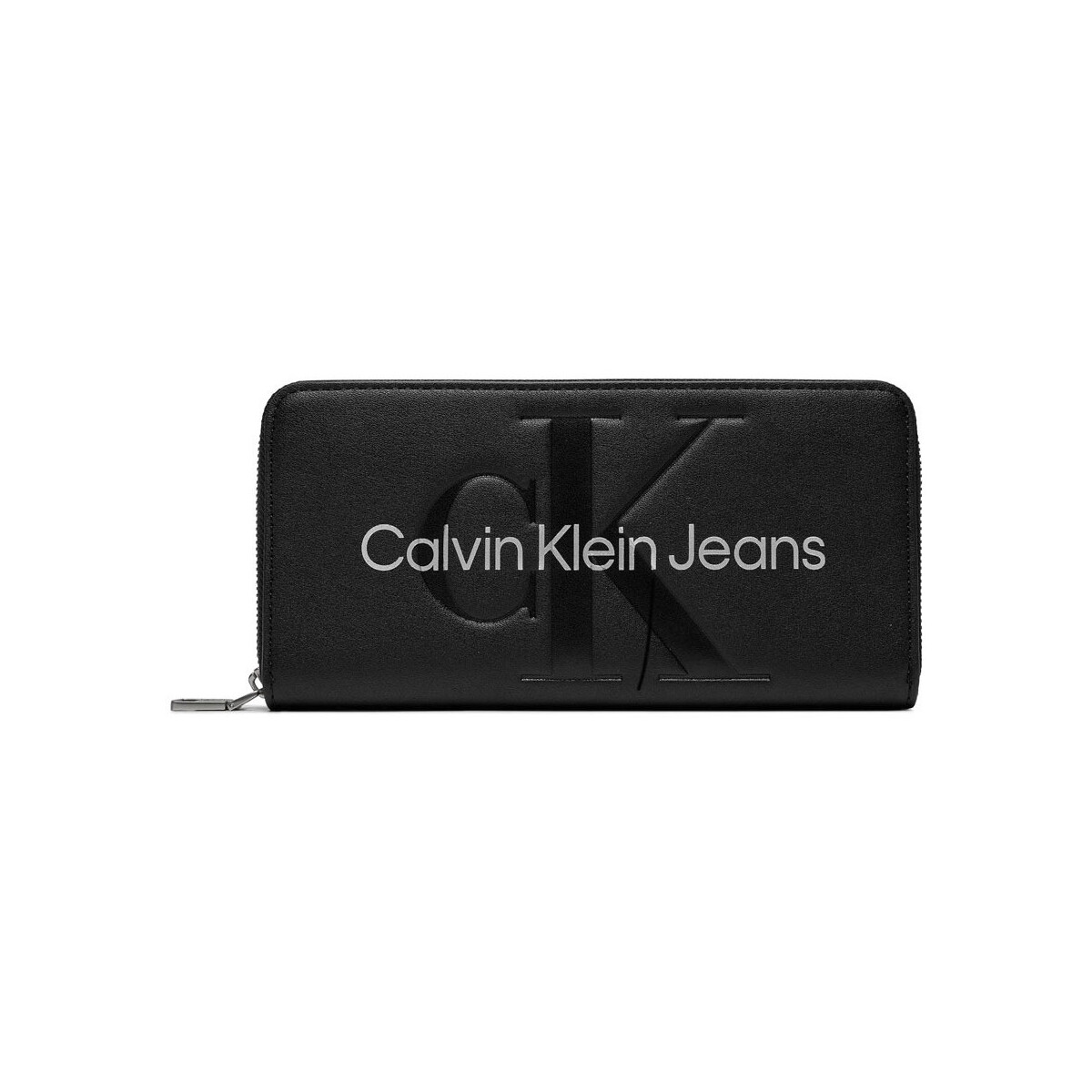 Τσάντες Γυναίκα Πορτοφόλια Calvin Klein Jeans SCULPTED ZIP AROUND WALLET WOMEN ΛΕΥΚΟ- ΜΑΥΡΟ