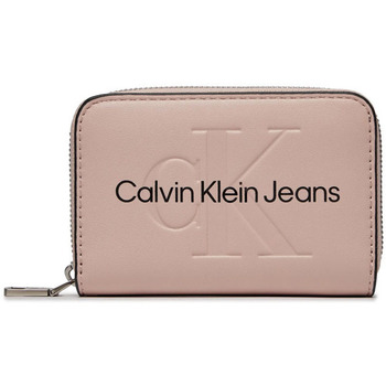 Τσάντες Γυναίκα Πορτοφόλια Calvin Klein Jeans SCULPTED ZIP AROUNG MEDIUM WALLET WOMEN ΜΑΥΡΟ- ΡΟΖ