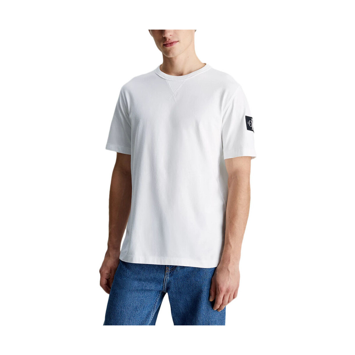Υφασμάτινα Άνδρας T-shirt με κοντά μανίκια Calvin Klein Jeans BADGE REGULAR FIT T-SHIRT MEN ΛΕΥΚΟ