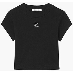Υφασμάτινα Γυναίκα T-shirt με κοντά μανίκια Calvin Klein Jeans J20J218337 Black