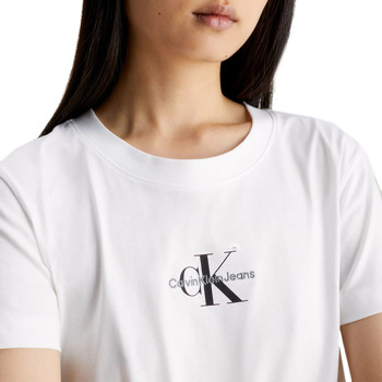 Calvin Klein Jeans MONOLOGO SLIM FIT T-SHIRT WOMEN ΛΕΥΚΟ- ΜΑΥΡΟ